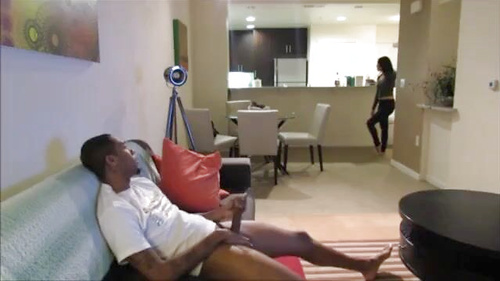 Asian GF casually seducing a big dicked black man