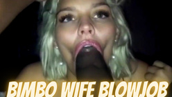 Gloriously sloppy blowjob session with a hot blonde