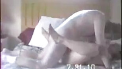 Hidden camera films lewd wife cheating in the bedroom