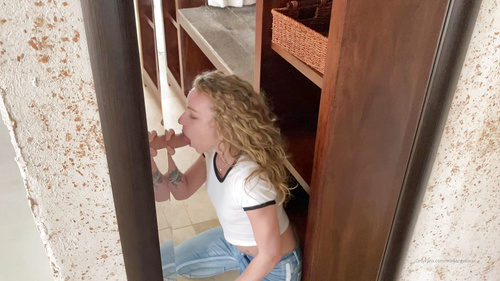 Angel Emily-Mirror Blowjob