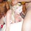 Creamy pussy babe getting fucked by two black men