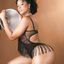 Superior black babe shows her awesome physique