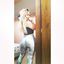 Hot lady with sexy curves teasing in an amateur gallery