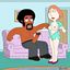 Assortment of the raunchiest interracial toons