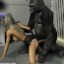 Gorilla uses its giant cock to fuck a MILF in 3D porn