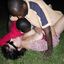 Interracial gangbang porn featuring horny white women