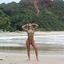 Hot lady with sexy curves teasing in an amateur gallery