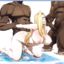 Assortment of the raunchiest interracial toons