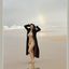 Bib boobed babe showing her body on the beach