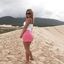 Hot lady with sexy curves teasing in an amateur gallery