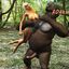 White whore fucks a literal ape in this taboo cartoon story