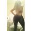 Hot lady with sexy curves teasing in an amateur gallery