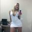 Hot lady with sexy curves teasing in an amateur gallery