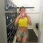 Hot lady with sexy curves teasing in an amateur gallery