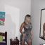 Hot lady with sexy curves teasing in an amateur gallery