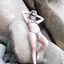 Hot lady with sexy curves teasing in an amateur gallery